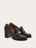 Ferragamo F buckle heeled loafer - Image 4